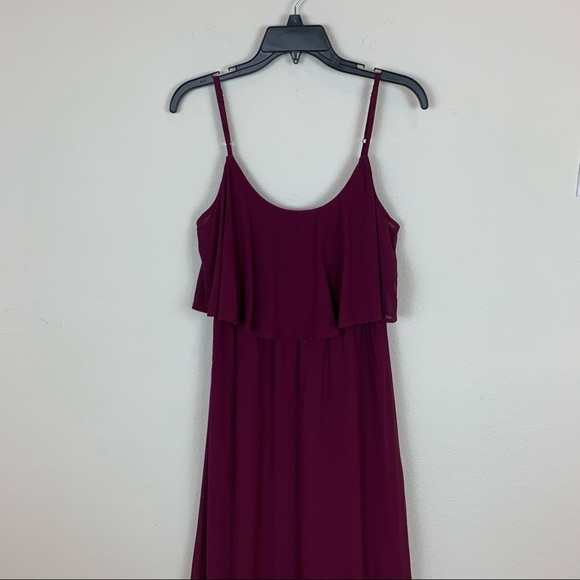 Show Me Your Mumu Bridesmaid Caitlin Ruffle Maxi Dress Size L - Picture 3 of 10